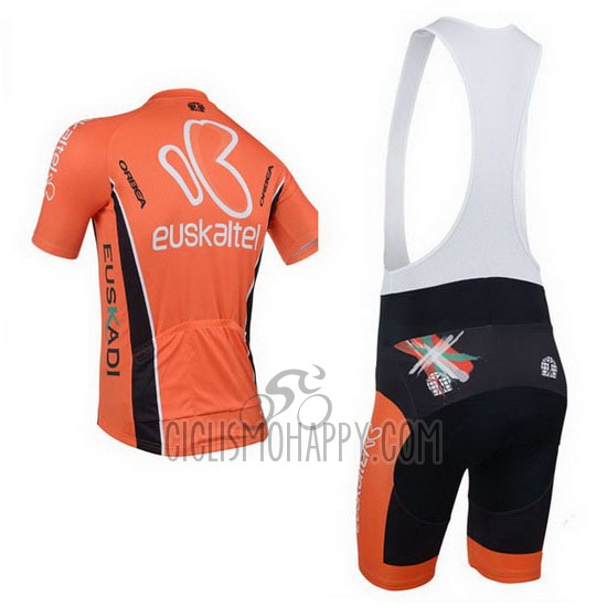 Euskalte Cycling Jersey Bib Short 2013 Men Short Sleeve Orange